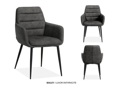 Armstoel Bailey antraciet