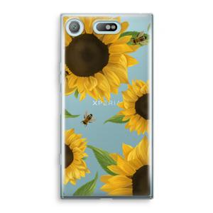 Sunflower and bees: Sony Xperia XZ1 Compact Transparant Hoesje
