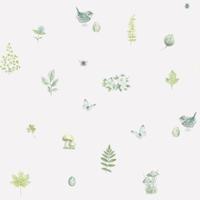 Galerie Just Kitchens Behang met paddestoelen, vogels en vlinders - G45443