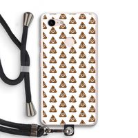 Poop emoji: Pixel 3 XL Transparant Hoesje met koord
