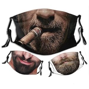 Man 1 PC Sportmaskers Masker Afdrukken Traditioneel Bruiloft Lightinthebox