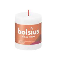 Bolsius stompkaars rustiek wit 80x68 mm | 4 stuks