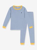 Gestreepte pyjama PETIT BATEAU blauw, gestreept - thumbnail