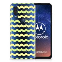 Motorola One Vision | TPU bumper | Waves Yellow