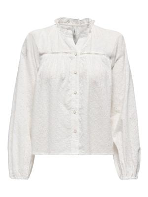 Only Onlnoelys L/s Embroided Shirt Wvn Cs Blouse 4939070 Cloud Dancer
