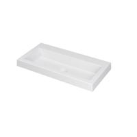 INK Dock Wastafel Polystone Zonder Kraangat - 800x400x60 mm - Mat Wit