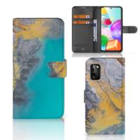 Samsung Galaxy A41 | Bookcase | Marble Blue Gold