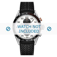 Horlogeband Tag Heuer FT6033 Rubber Zwart 22mm - thumbnail