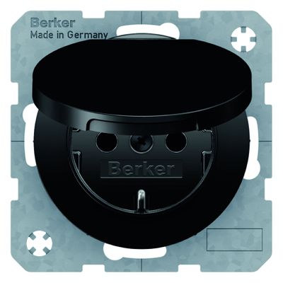 Berker wandcontactdoos RA klapdeksel R1-R3 zwart 47512045
