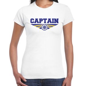 Captain t-shirt wit dames - Beroepen shirt