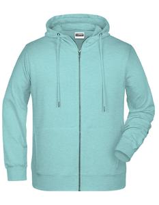 James & Nicholson JN8026 Men´s Zip-Hoody - /Glacier-Melange - S