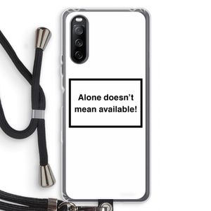 Alone: Sony Sony Xperia 10 III Transparant Hoesje met koord