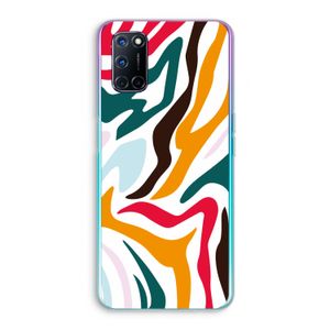Colored Zebra: Oppo A92 Transparant Hoesje