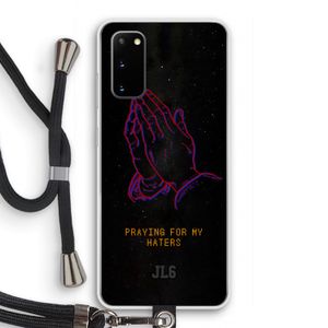 Praying For My Haters: Samsung Galaxy S20 Transparant Hoesje met koord