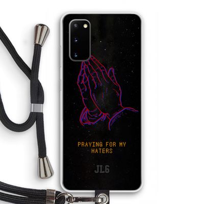Praying For My Haters: Samsung Galaxy S20 Transparant Hoesje met koord