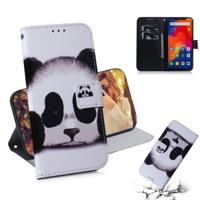 Panda patroon gekleurde tekening horizontale Flip lederen case voor Xiaomi Redmi opmerking 6/Redmi opmerking 6 Pro met houder & card slots & portemon