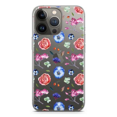 Bloemetjes: iPhone 13 Pro Transparant Hoesje