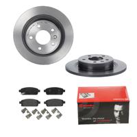 Remmenset, remschijf BREMBO, Remschijftype: Massief, Inbouwplaats: Achteras: , u.a. für Opel, Vauxhall, Chevrolet