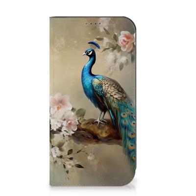 Smartphone hoesje voor iPhone 15 Pro Max Vintage Pauwen