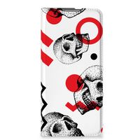 Mobiel BookCase OPPO Find X5 Pro Skull Red - thumbnail