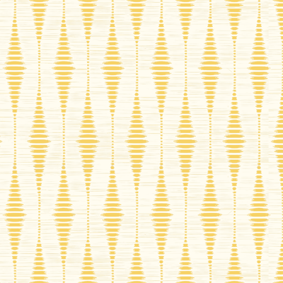 Gele rabaul ikat geometrisch behang