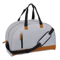Sporttas/reistas grijs met kunstleer 50 cm Sporttas/reistas grijs met kunstleer 50 cm