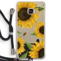 Sunflower and bees: Samsung Galaxy A3 (2016) Transparant Hoesje met koord