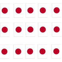 3x Papieren vlaggenlijn Japan landen decoratie   -