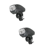 Benson Fietskoplamp - 2x - LED - op batterij - voorlicht - fietslamp