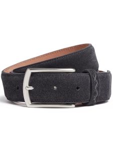 Zegna ceinture en daim à boucle - Bleu