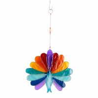 Hangende Decoratie Pauw Multicolor (28 x 16 x 1 cm)