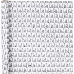 2x stuks kerst cadeaupapier/inpakpapier met kerstbomen 70 x 400 cm
