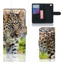 Huawei Ascend P8 Lite | Telefoonhoesje | Met pasjeshouder | Baby Luipaard