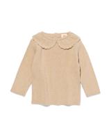 HEMA Babytrui gebreid met kraag zand (zand)