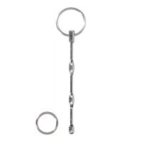 Ouch! by Shots Stainless Steel Ribbed Dilator - 0.3 / 8 mm - thumbnail