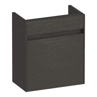 Brauer Inspire Fonteinkast - 40 cm - 1 Deur - Greeploos - Rechtsdraaiend - Timber Anthracite