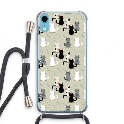 Katten: iPhone XR Transparant Hoesje met koord
