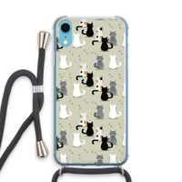 Katten: iPhone XR Transparant Hoesje met koord