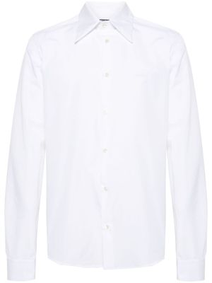 Balmain chemise en coton à logo brodé - Blanc