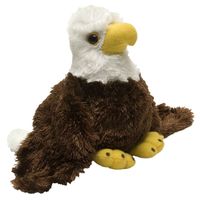 Pluche bruin/witte Amerikaanse zeearend knuffel 18 cm speelgoed - thumbnail