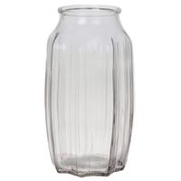 Bellatio Design Bloemenvaas - transparant glas - D12 x H22 cm   -