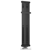 Designradiator Sapho Fede 150x30,6 cm Mat Zwart Sapho