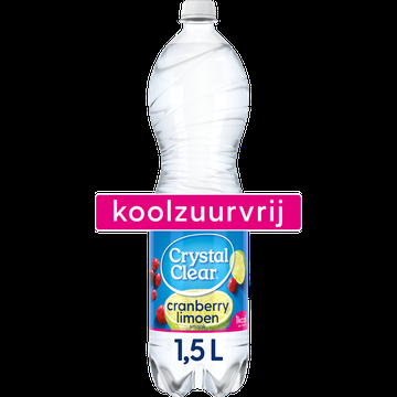 Crystal Clear Koolzuurvrij Cranberry Limoen 1,5L bij Jumbo