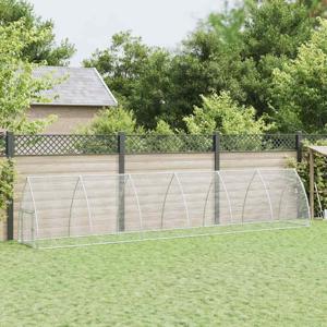 VidaXL Kippenhok 600x105x120 cm gegalvaniseerd staal zilverkleurig
