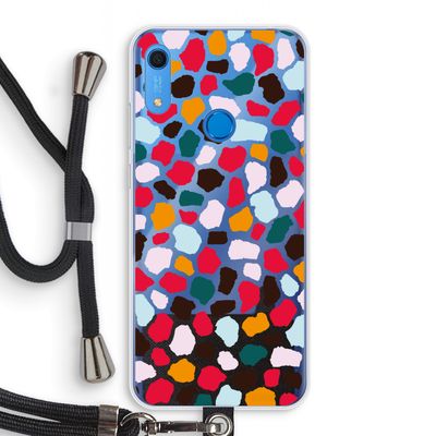 Colored Giraffe: Huawei Y6s Transparant Hoesje met koord