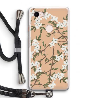 Blossoming spring: Pixel 3 Transparant Hoesje met koord