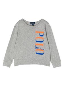 POLO RALPH LAUREN KIDS sweat en coton à logo imprimé - Gris