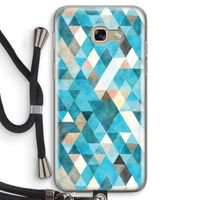 Gekleurde driehoekjes blauw: Samsung Galaxy A5 (2017) Transparant Hoesje met koord