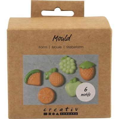 Creativ Company Mallen, fruit, h: 1,8 cm, l: 4,5-6 cm, 6 stuk/ 1 doos