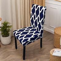 Hoes voor eetkamerstoel polyester hoezen met geometrische print - stijlvolle geometrische print - zacht en rekbaar polyesterweefsel - beschermt en verfraait uw eetkamerstoelen Lightinthebox